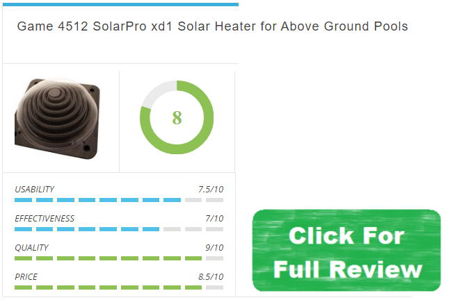 Game 4512 SolarPro xd1 Solar Heater for Above Ground Pools review